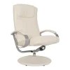 Siena Relaxfauteuil Met Kruk, Creme-Wit-Vente-unique Sale