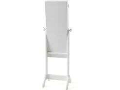 Sieradenkastje Met Spiegel Berenice - Mdf En Grenen - 120 X 39 X 30 Cm - Wit-OZAIA New