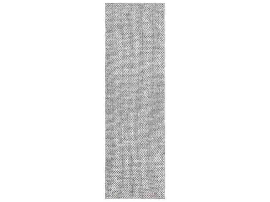 Sisal Tapijt, Loper Timo 6272 Buitenshuis Grijskleuring 60X300 Cm-RugsX Online