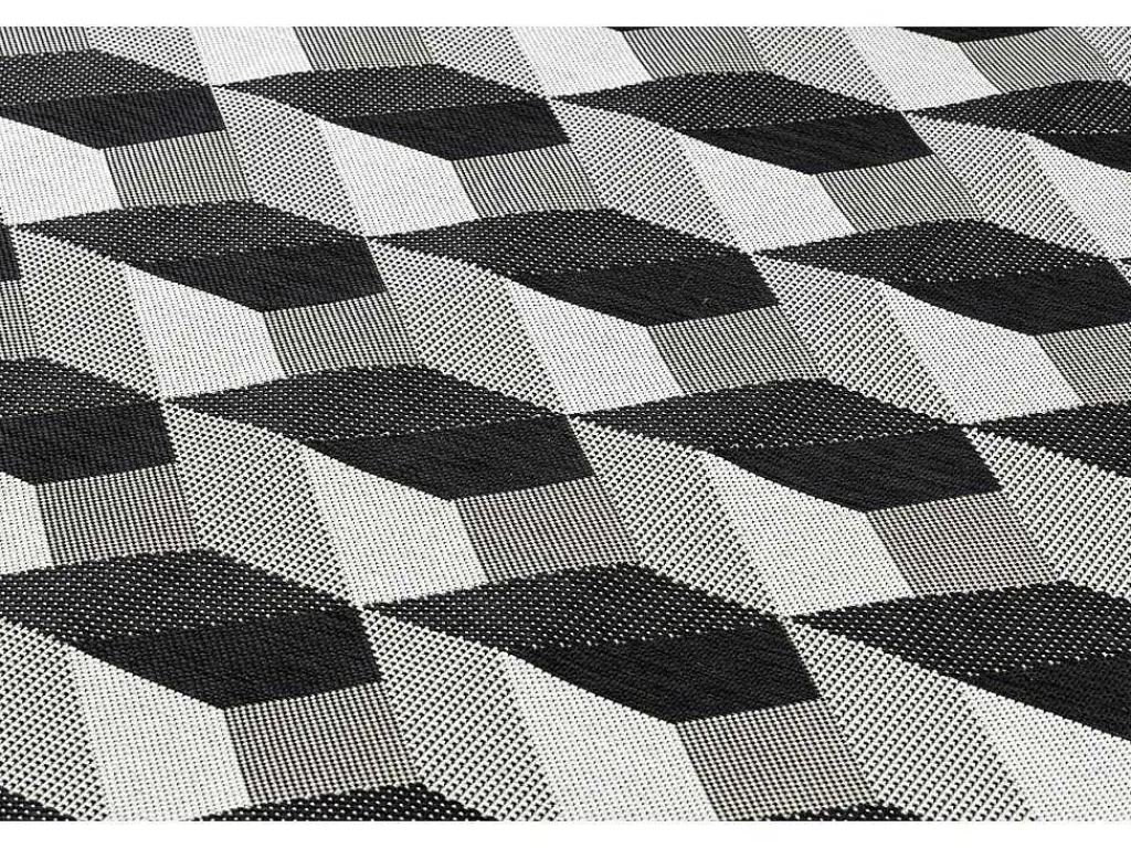 Sisal Tapijt Sisal Flat 48624/690 Blokjes 3D 120X170 Cm-RugsX Hot