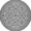Sisal Tapijt Sisal Loft 21193 Rond Boho Ivoor/Zilver/Grijskleuring Cercle 120 Cm-RugsX Sale