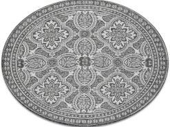 Sisal Tapijt Sisal Loft 21193 Rond Boho Ivoor/Zilver/Grijskleuring Cercle 120 Cm-RugsX Sale