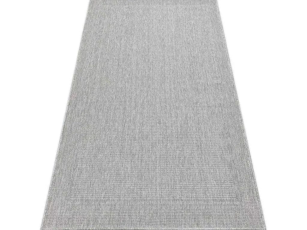 Sisal Tapijt Timo 5979 Buitenshuis Kader Grijskleuring 180X270 Cm-RugsX Online