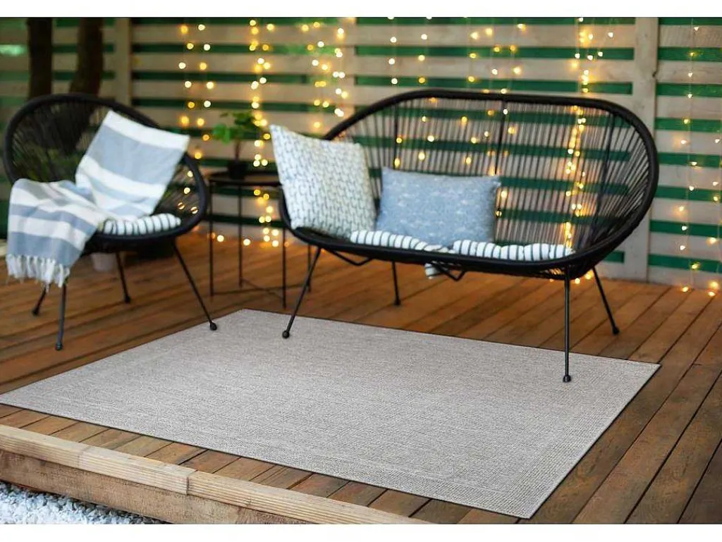 Sisal Tapijt Timo 5979 Buitenshuis Kader Grijskleuring 180X270 Cm-RugsX Online