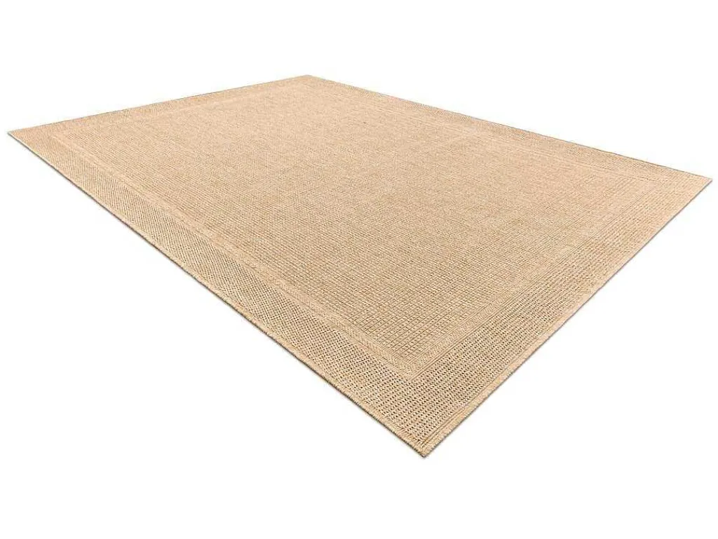 Sisal Tapijt Timo 5979 Buitenshuis Kader Donker Beige 180X270 Cm-RugsX Clearance