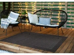 Sisal Tapijt Timo 5000 Buitenshuis Kader Zwart 280X370 Cm-RugsX New