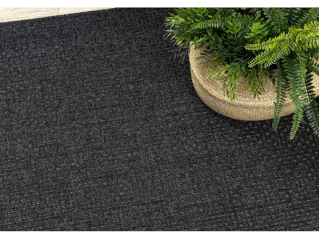 Sisal Tapijt Timo 0000 Buitenshuis Zwart 140X190 Cm-RugsX Online