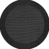 Sisal Tapijt Timo 5000 Cirkel Buitenshuis Kader Zwart Cercle 120 Cm-RugsX New