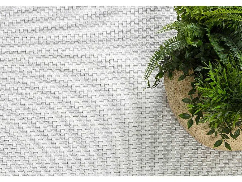 Sisal Tapijt Timo 6272 Cirkel Buitenshuis Wit Cercle 200 Cm-RugsX Hot