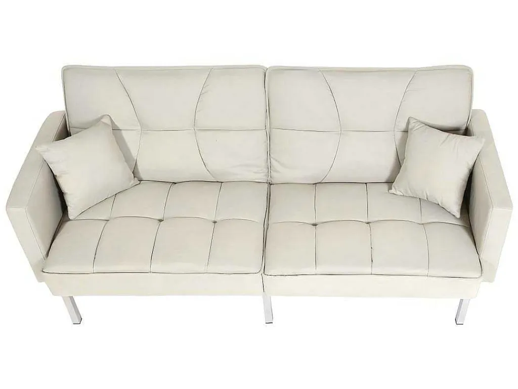 Slaapbank Mcw-K65, Stof/Textiel Creme-Beige-Vente-unique Discount