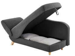 Slaapbank Van Antraciete Stof Met Opbergruimte - Hoek Rechts - Penelope-Vente-unique Outlet