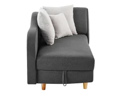 Slaapbank Van Antraciete Stof Met Opbergruimte - Hoek Links - Penelope-Vente-unique Discount