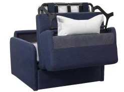Slaapfauteuil Met Matras Van Stof Nadoa - Slaapafmeting 70 Cm - Blauw-Vente-unique Clearance