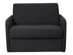 Slaapfauteuil Met Matras Van Stof Nadoa - Slaapafmeting 100 Cm - Donkergrijs-Vente-unique Clearance
