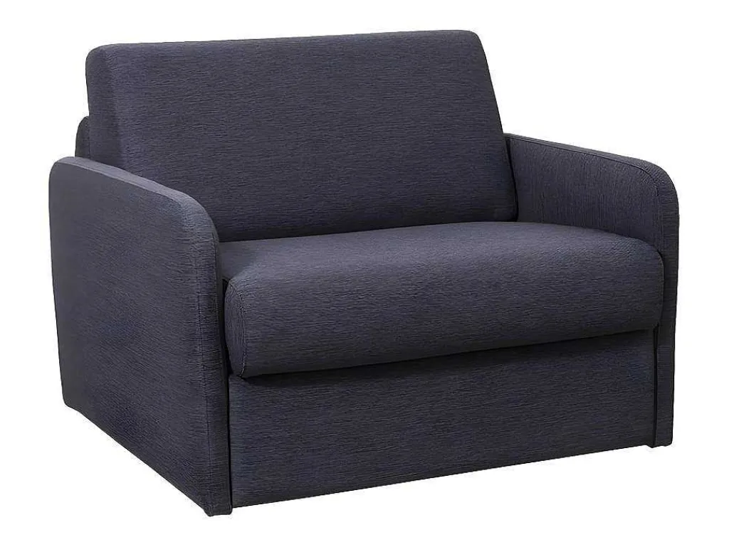 Slaapfauteuil Met Matras Van Stof Nadoa - Slaapafmeting 70 Cm - Antraciet-Vente-unique
