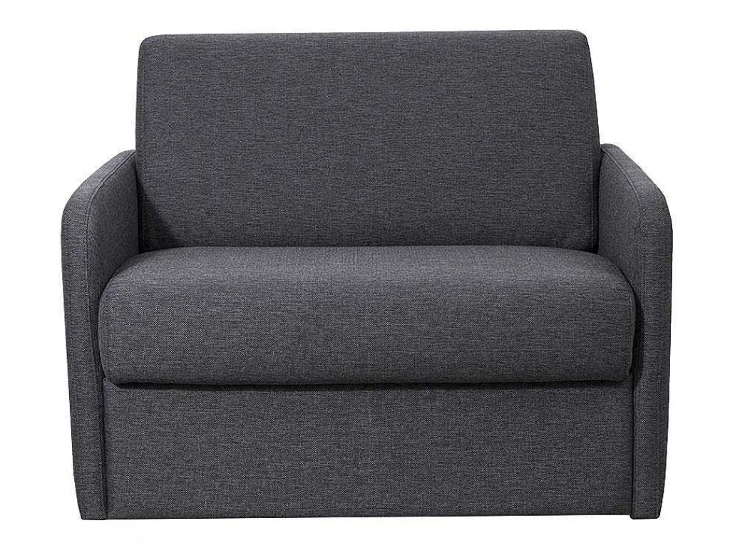 Slaapfauteuil Met Matras Van Stof Nadoa - Slaapafmeting 70 Cm - Antraciet-Vente-unique