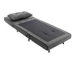 Slaapfauteuil Van Antracietgrijze Stof Uribia-Vente-unique Clearance