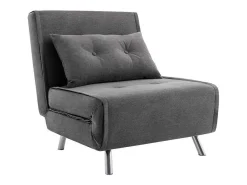Slaapfauteuil Van Antracietgrijze Stof Uribia-Vente-unique Clearance
