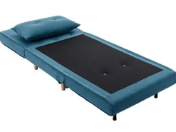 Slaapfauteuil Van Blauwe Stof Uribia-Vente-unique Online