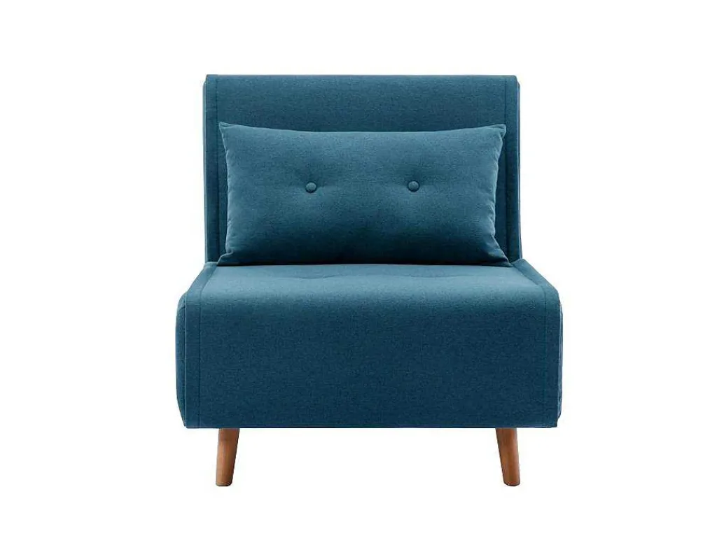 Slaapfauteuil Van Blauwe Stof Uribia-Vente-unique Online