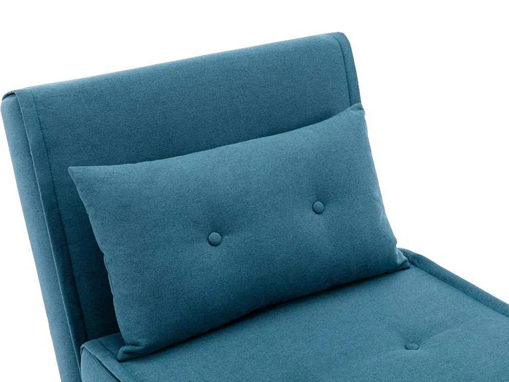 Slaapfauteuil Van Blauwe Stof Uribia-Vente-unique Online