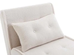 Slaapfauteuil Van Ivoorwitte Bouclestof Uribia-Vente-unique Online