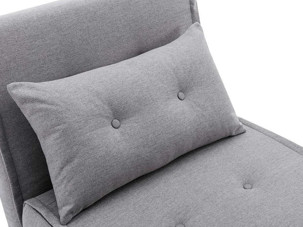 Slaapfauteuil Van Lichtgrijze Stof Uribia-Vente-unique New