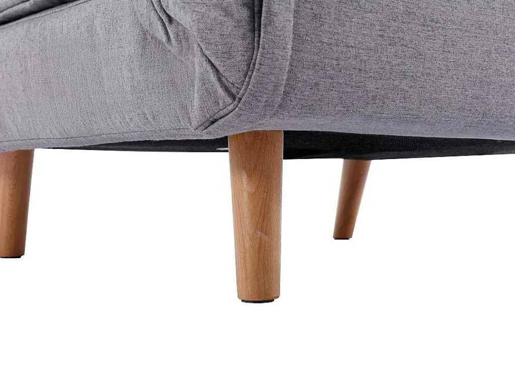 Slaapfauteuil Van Lichtgrijze Stof Uribia-Vente-unique New