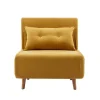 Slaapfauteuil Van Mosterdgele Stof Uribia-Vente-unique