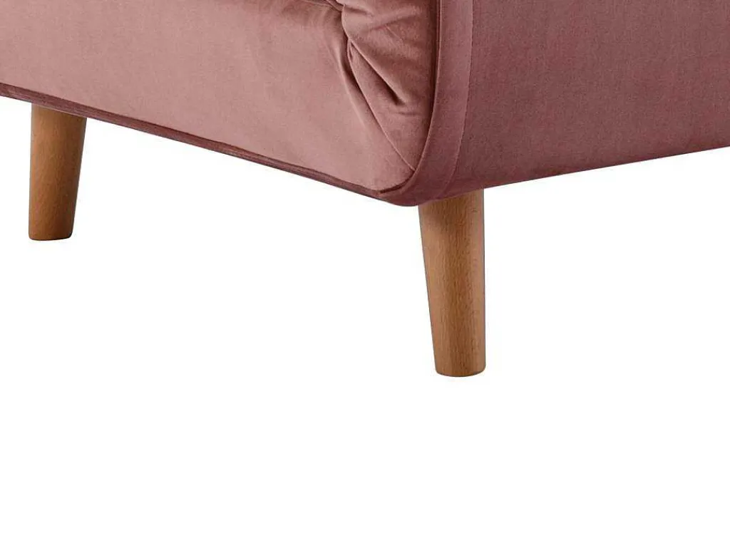 Slaapfauteuil Van Poederroze Velours Uribia-Vente-unique Hot