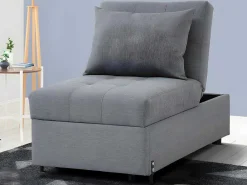 Slaapfauteuil Van Stof Lesna - Beige-Vente-unique Clearance