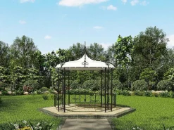 Smeedijzeren Tuinkiosk Van Metaal Tilcara - D300 X H290 Cm - Zwart-EXPERTLAND New