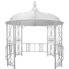 Smeedijzeren Tuinkiosk Van Metaal Tilcara - D300 X H290 Cm - Wit-EXPERTLAND Discount