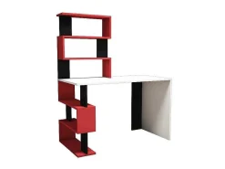 Snap Bureau, Wit, Rood, Zwart, 120X60X148,2 Cm,-EPIKASA Discount