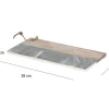 Snijplank Van 2 Materialen - Steen En Mangohout - L38 X D18 - Groen En Naturel - Utena-OZAIA