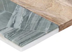 Snijplank Van 2 Materialen - Steen En Mangohout - L38 X D18 - Groen En Naturel - Utena-OZAIA