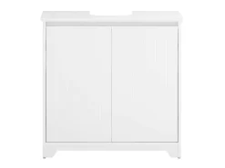 Badkamer Onder Aanrecht, Onder Aanrecht, Onder Wastafel, Aanrecht, Gootsteen Afdekking Met 2 Deuren, 60X30X60 Cm, Wit, Bzr108-Ii-W-Sobuy Hot