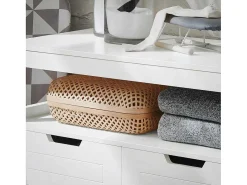 Badkamermeubel Toiletkast Ladekast Kastopbergmeubel Met 2 Deuren, Verstelbare Planken, 70X35X90 Cm, Bzr121-W-Sobuy Hot