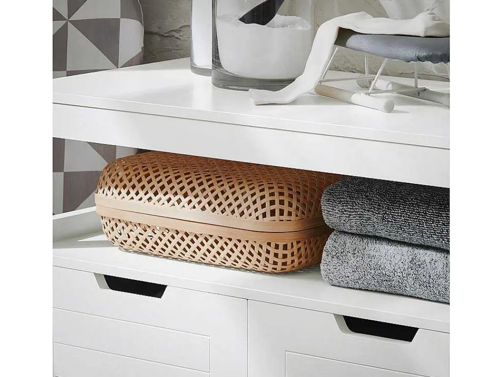 Badkamermeubel Toiletkast Ladekast Kastopbergmeubel Met 2 Deuren, Verstelbare Planken, 70X35X90 Cm, Bzr121-W-Sobuy Hot