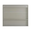 Badkamerwandkast Met Spiegel, Wandgemonteerd Wastafelmeubel, Opbergkast Met 2 Deuren, Open Vak En Verstelbare Planken, 60 X 20 X 49,5 Cm, Grijs, Bzr134-Ng-Sobuy New