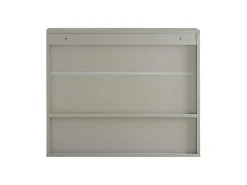 Badkamerwandkast Met Spiegel, Wandgemonteerd Wastafelmeubel, Opbergkast Met 2 Deuren, Open Vak En Verstelbare Planken, 60 X 20 X 49,5 Cm, Grijs, Bzr134-Ng-Sobuy New