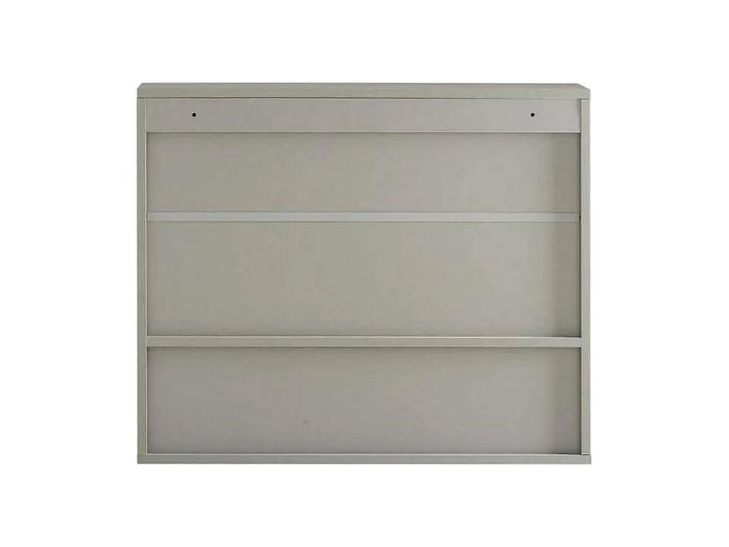 Badkamerwandkast Met Spiegel, Wandgemonteerd Wastafelmeubel, Opbergkast Met 2 Deuren, Open Vak En Verstelbare Planken, 60 X 20 X 49,5 Cm, Grijs, Bzr134-Ng-Sobuy New