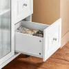 Keukentrolley Op Wielen Keukeneiland Serveerwagen Buffetkast Keukenkast Met 3 Laden, 2 Deuren, Kruidenrek En Handdoekenrek, 128X46X92 Cm, Fkw120-Wn-Sobuy Online