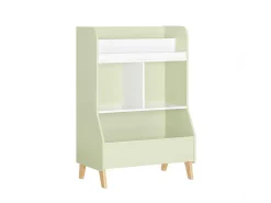 Kinderspeelgoedopbergplank, Boekenplank, Opbergeenheid Voor Kinderkamer, Boekenkast Met 2 Planken En 3 Open Vakken, 60 X 36 X 89 Cm, Kmb90-Gr-Sobuy Best