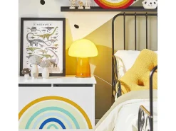 Kmb70-W Speelgoedkist Voor Kinderen, Speelgoed Opbergdoos, Opbergkist Met Scharnierend Deksel, Regenboogdesign, Kinderboekenplank-Sobuy Hot