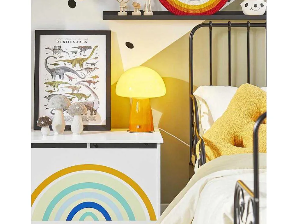 Kmb70-W Speelgoedkist Voor Kinderen, Speelgoed Opbergdoos, Opbergkist Met Scharnierend Deksel, Regenboogdesign, Kinderboekenplank-Sobuy Hot