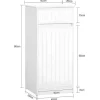 Linnenkast, Wasmand, Badkameronderkast, Toiletkast, Opbergmeubel Met 1 Lade En 1 Uitneembare Wasmand, Wit, 40X39X86Cm, Bzr110-W-Sobuy Sale