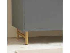 Onderbouwkast, Onderbouwkast Met 2 Deuren En 2 Planken, Vrijstaand Badkamermeubel, Badkameropbergkast, Grijs, L75 X D35 X H65 Cm, Bzr129-Hg-Sobuy