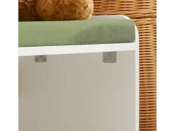 Speelgoedkist Voor Kinderen, 2-In-1 Opbergdoos Met 1 Lade Op Wielen En Gevoerde Zitkussen, Wit, 60X34X35 Cm, Kmb80-W-Sobuy Sale