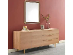 Spiegel In Art-Decostijl Samba - B80 X H110 Cm - Goudkleurig-OZAIA Online